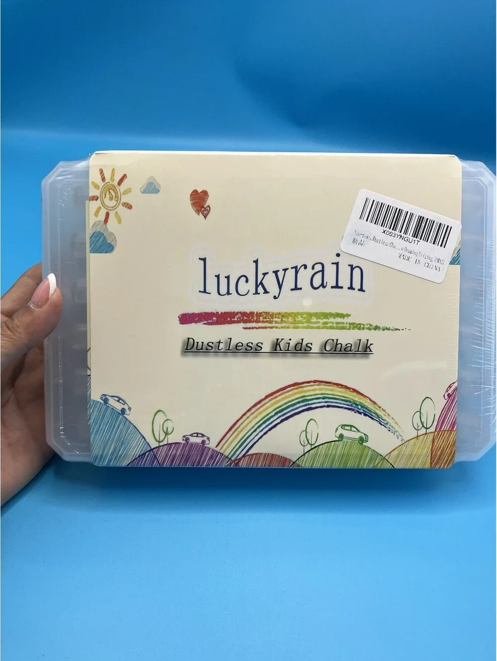 12 Pcs Dustless Chalk for Kids Toddlers - Colored Chalk with Holder Non-Toxic
